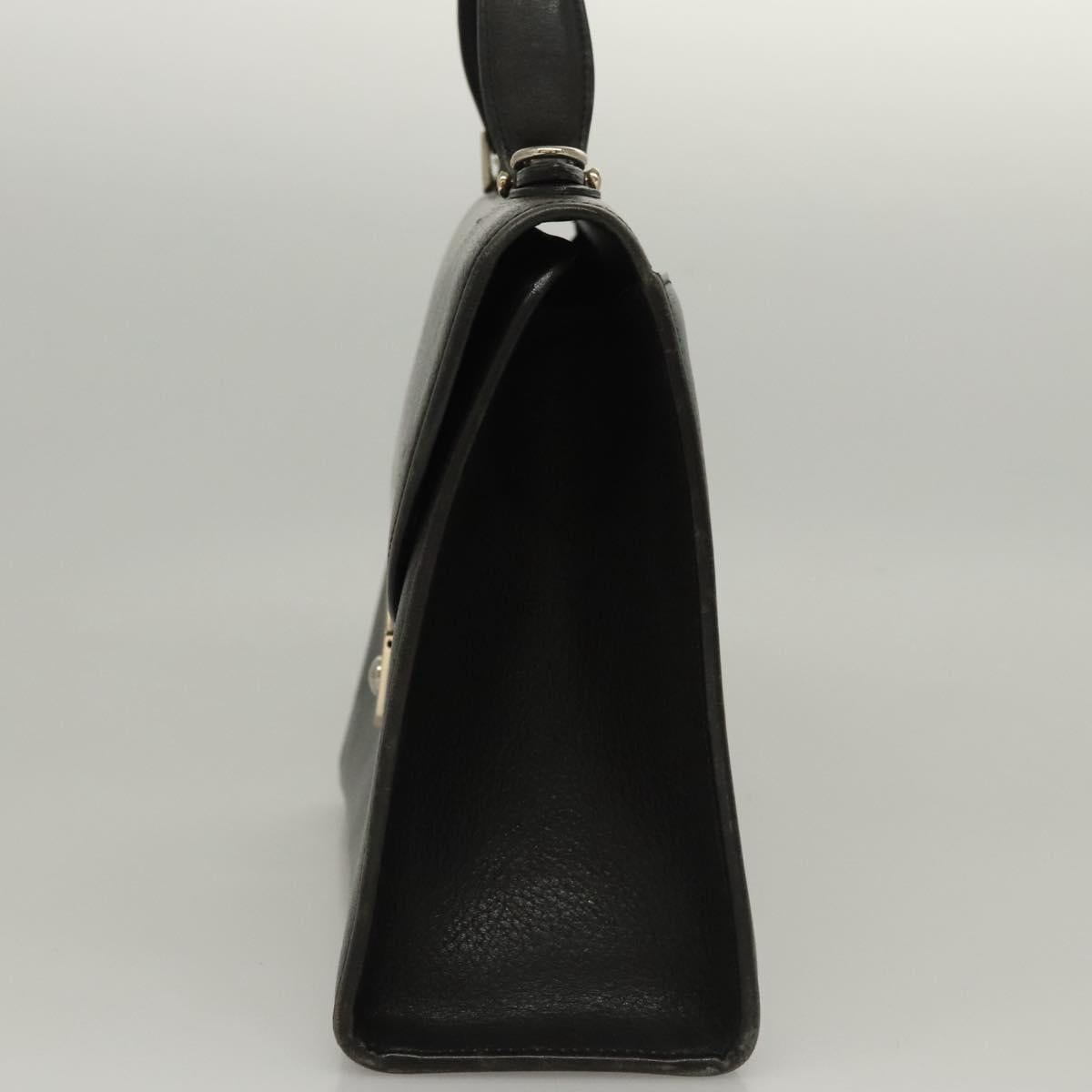 Burberrys Hand Bag Leather 2way Black Auth ep8214