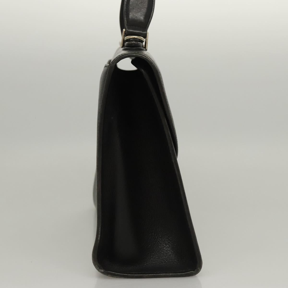 Burberrys Hand Bag Leather 2way Black Auth ep8214