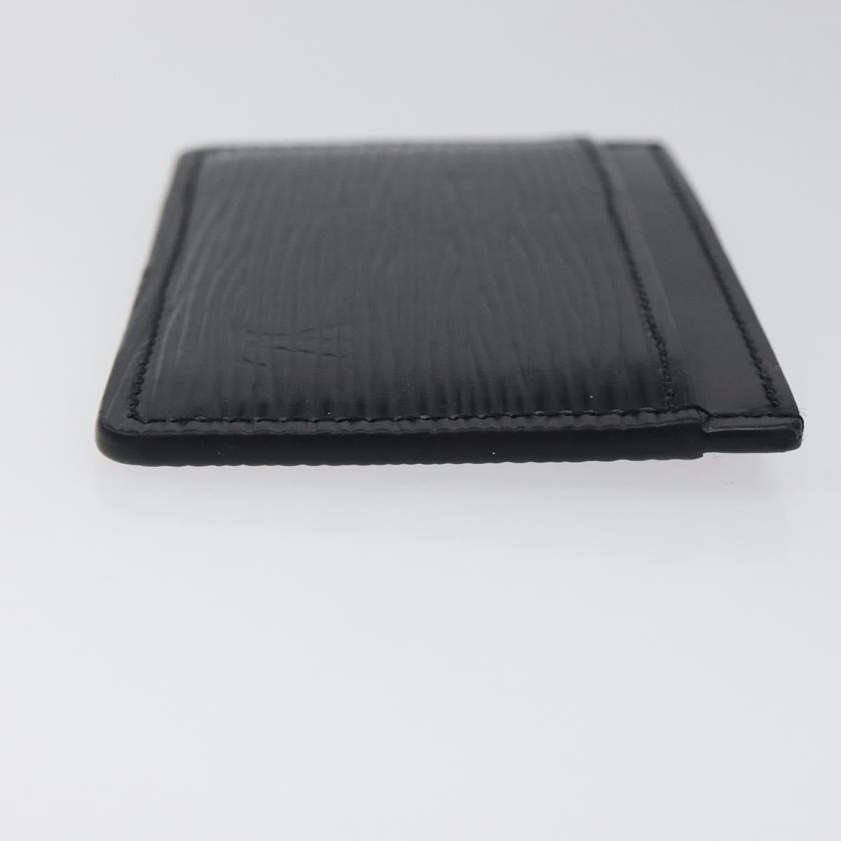 LOUIS VUITTON Epi Porte Cartes Simple Card Case Black M63512 LV Auth ep8221V