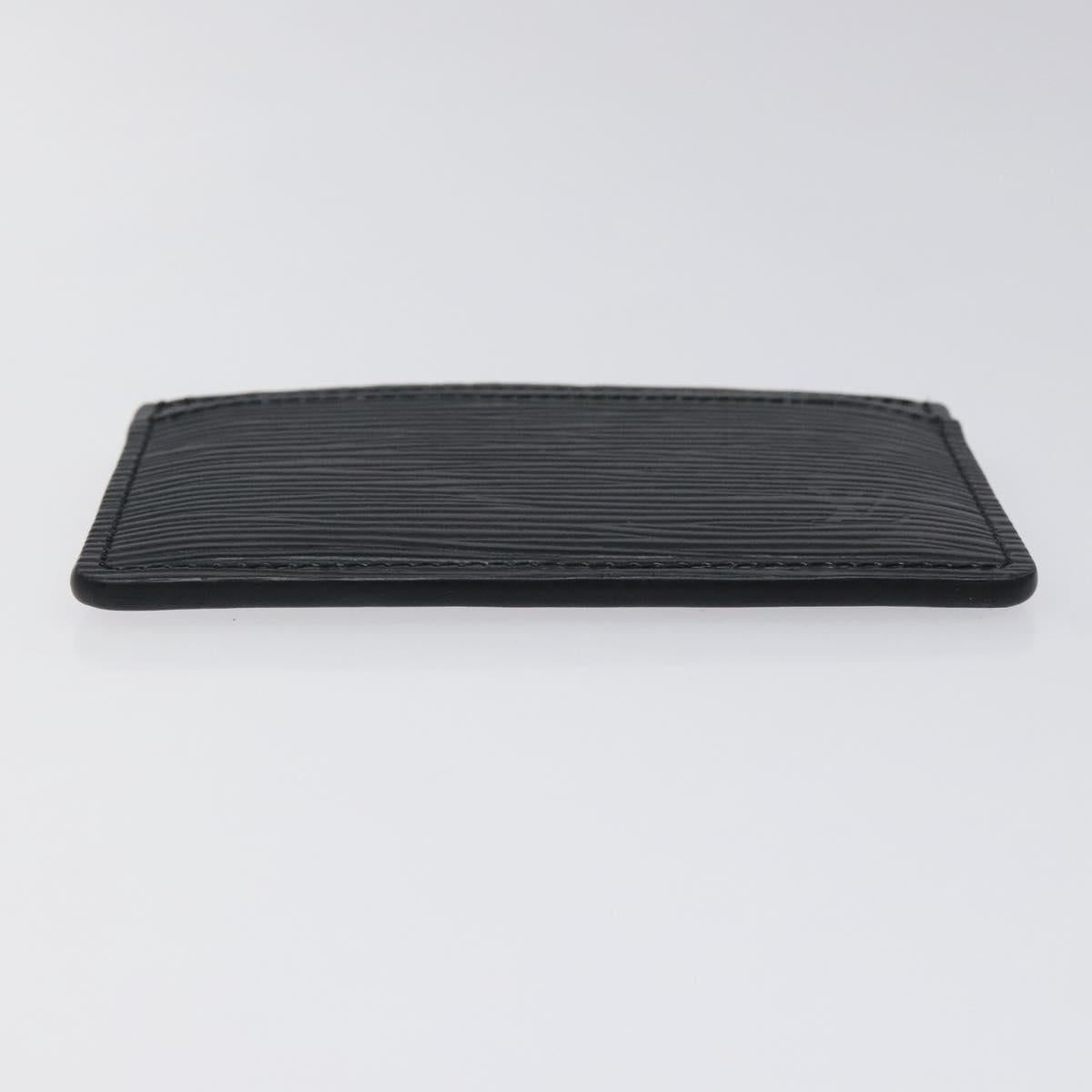 LOUIS VUITTON Epi Porte Cartes Simple Card Case Black M63512 LV Auth ep8221V