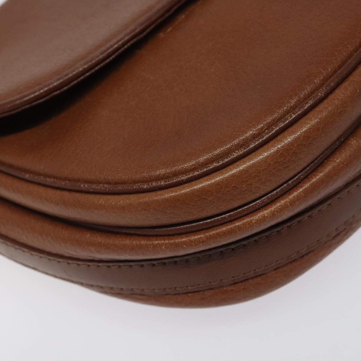 Burberrys Shoulder Bag Leather Brown Auth ep8223