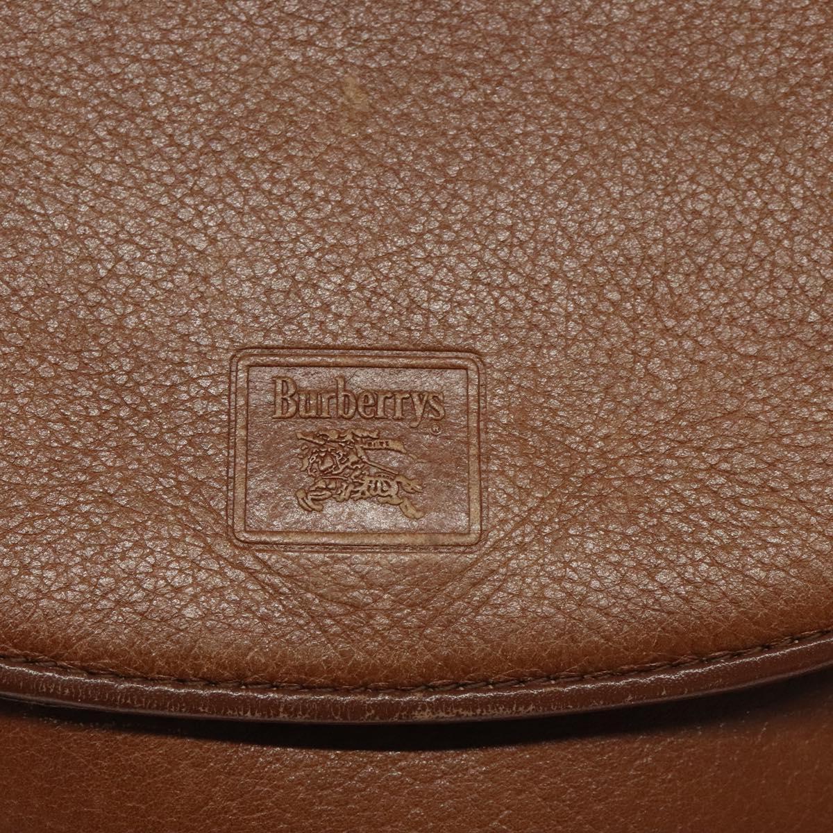 Burberrys Shoulder Bag Leather Brown Auth ep8223