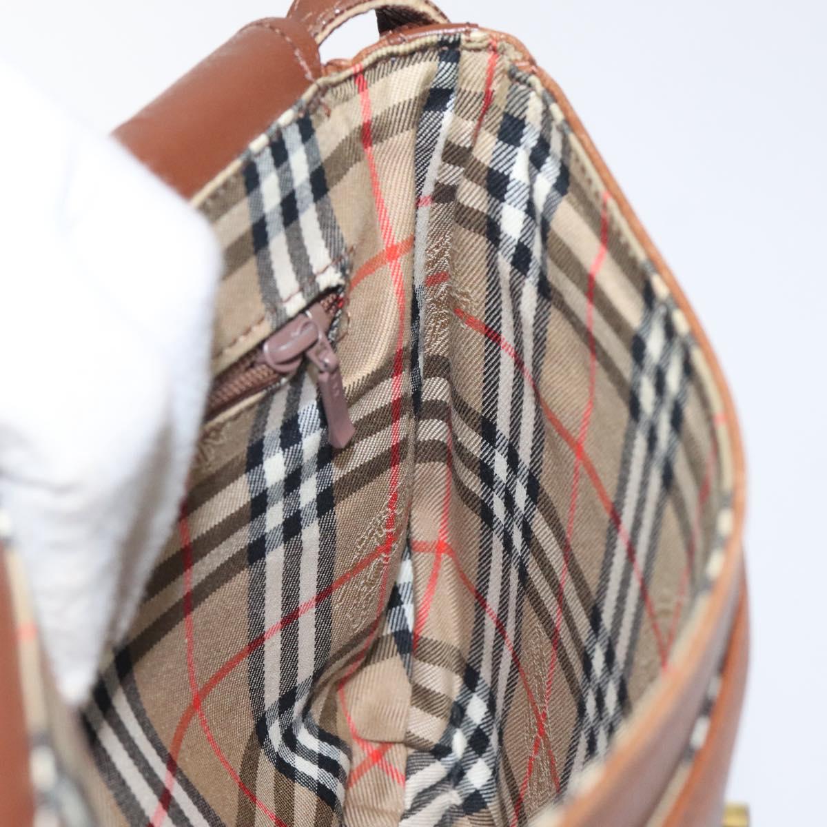 Burberrys Shoulder Bag Leather Brown Auth ep8223