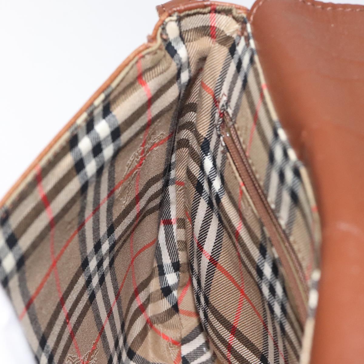 Burberrys Shoulder Bag Leather Brown Auth ep8223