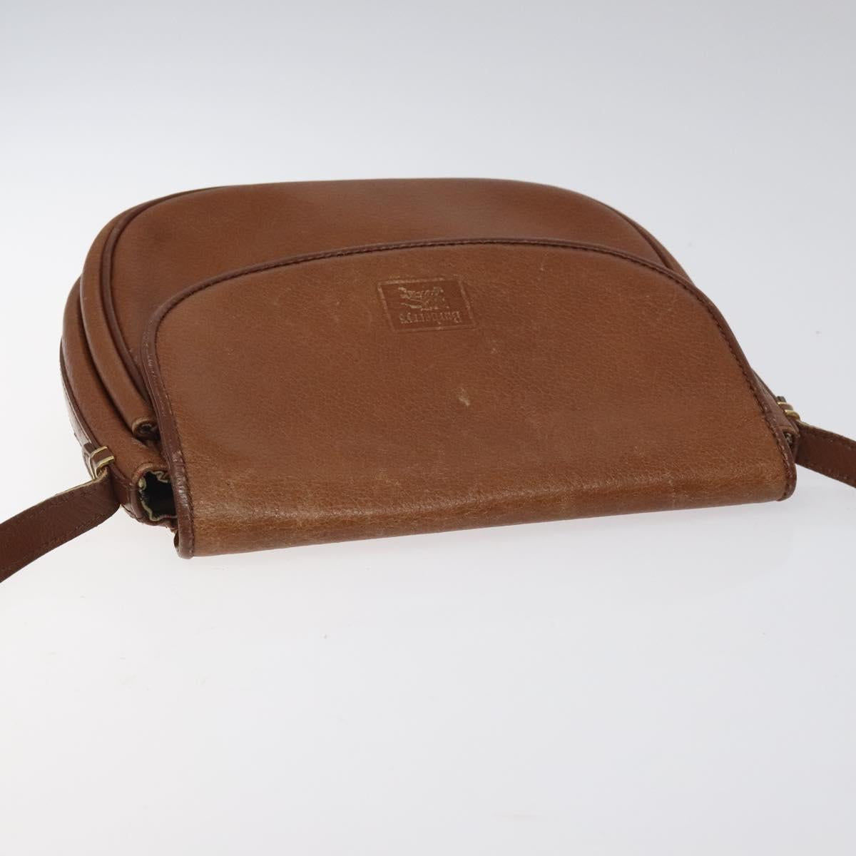 Burberrys Shoulder Bag Leather Brown Auth ep8223