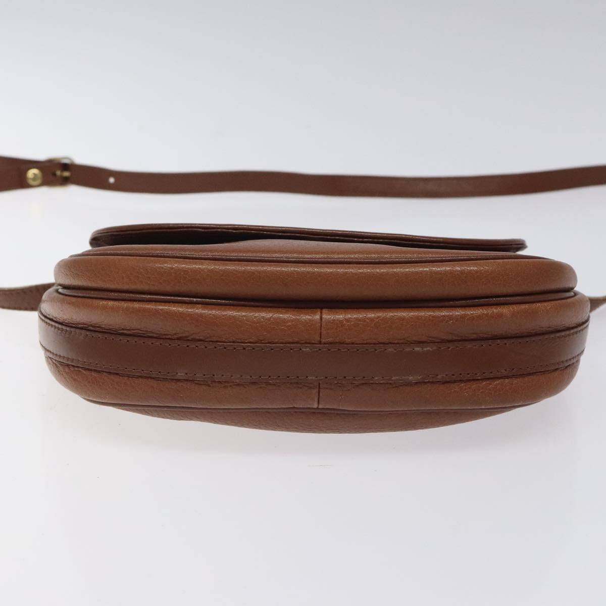 Burberrys Shoulder Bag Leather Brown Auth ep8223