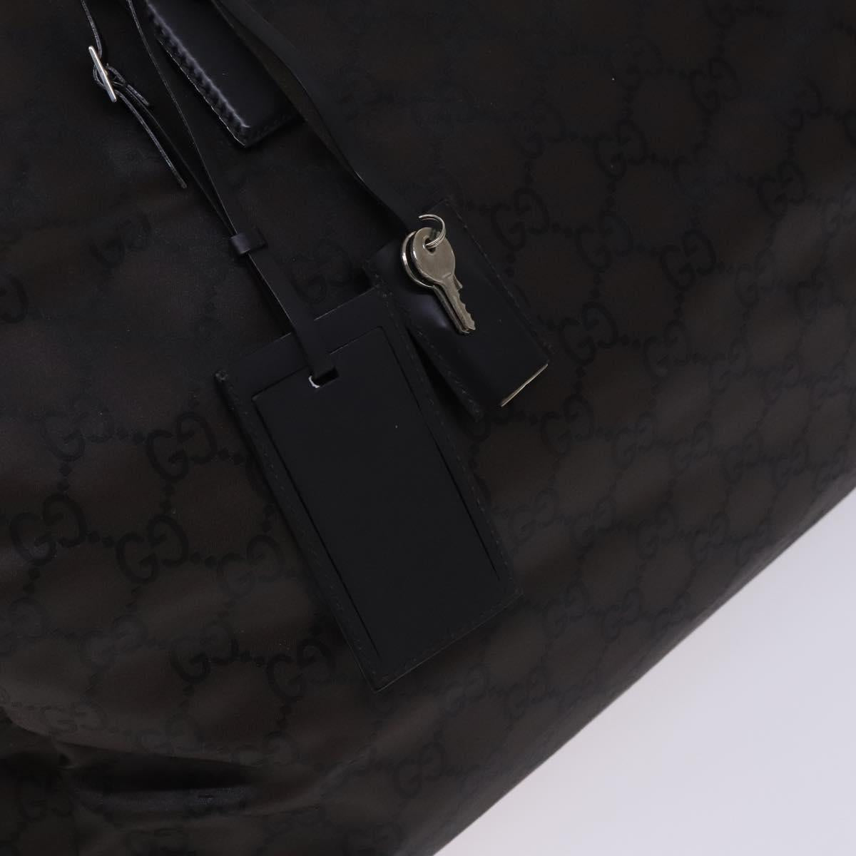 GUCCI GG Canvas Boston Bag Nylon Brown Silver 012 0381 08 Auth ep8226