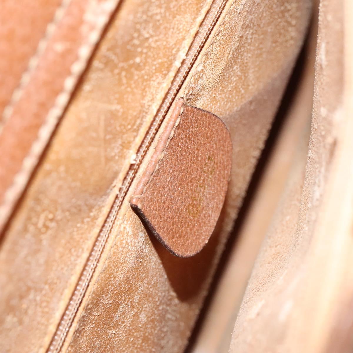 GUCCI Bamboo Hand Bag Leather 2way Brown Gold 000 122 0290 Auth ep8235