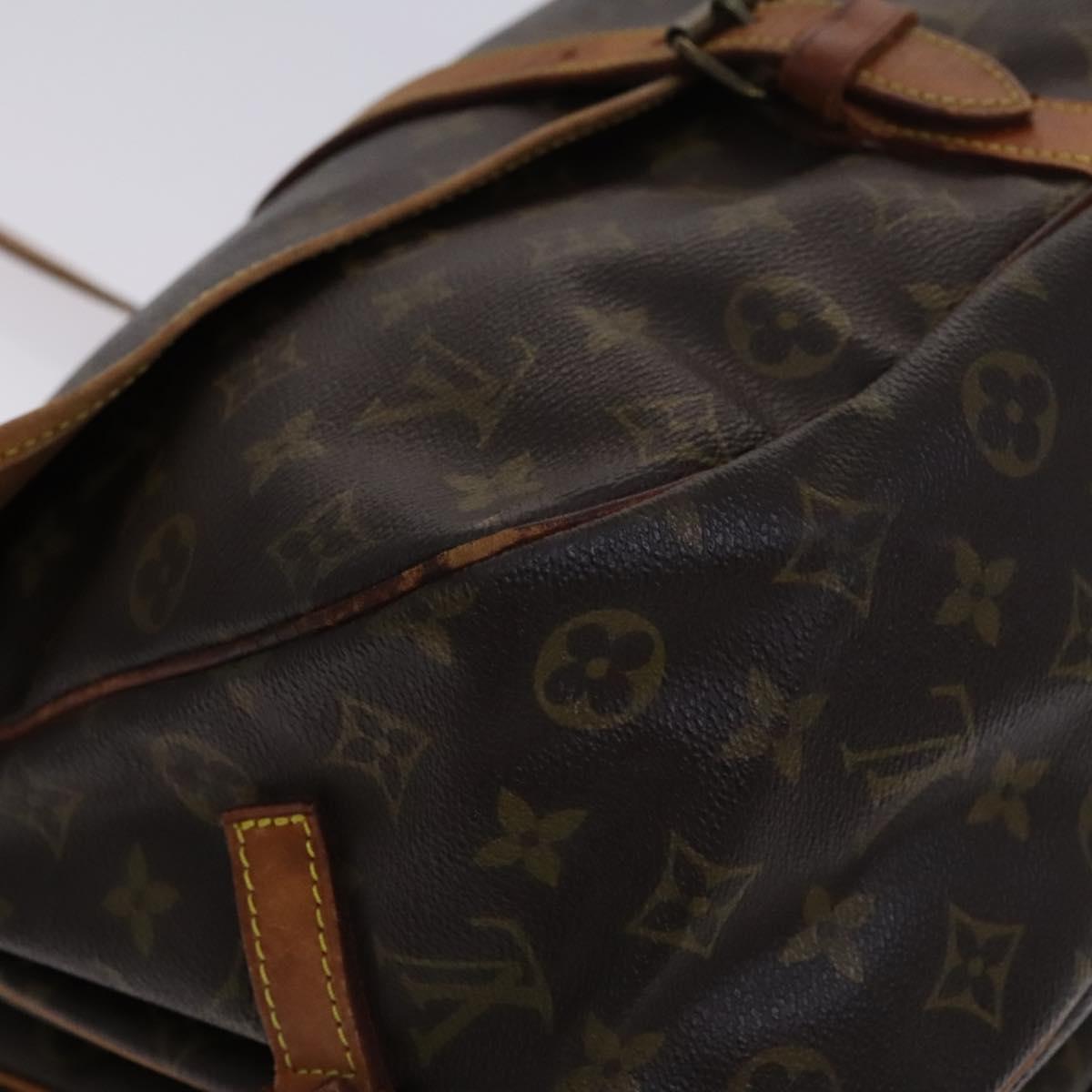 LOUIS VUITTON Monogram Saumur 35 Shoulder Bag M42254 LV Auth ep8253