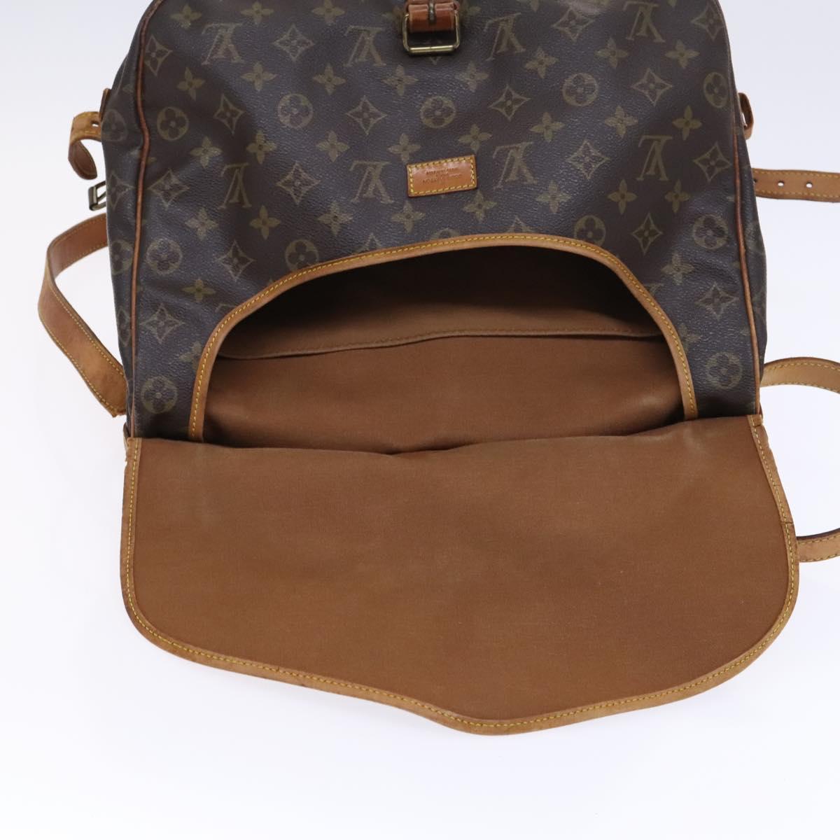 LOUIS VUITTON Monogram Saumur 35 Shoulder Bag M42254 LV Auth ep8253