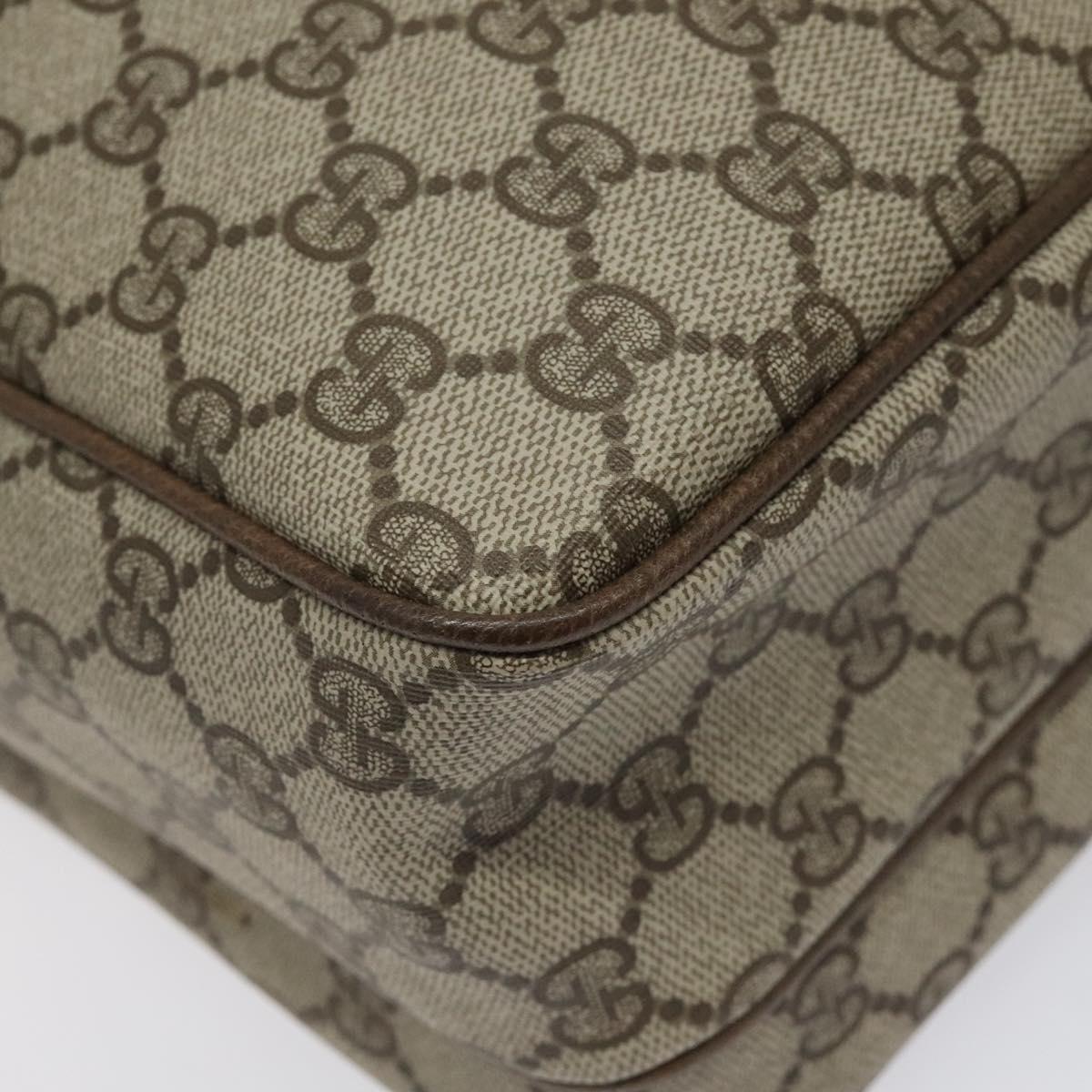 GUCCI GG Supreme Shoulder Bag PVC Beige Auth ep8266