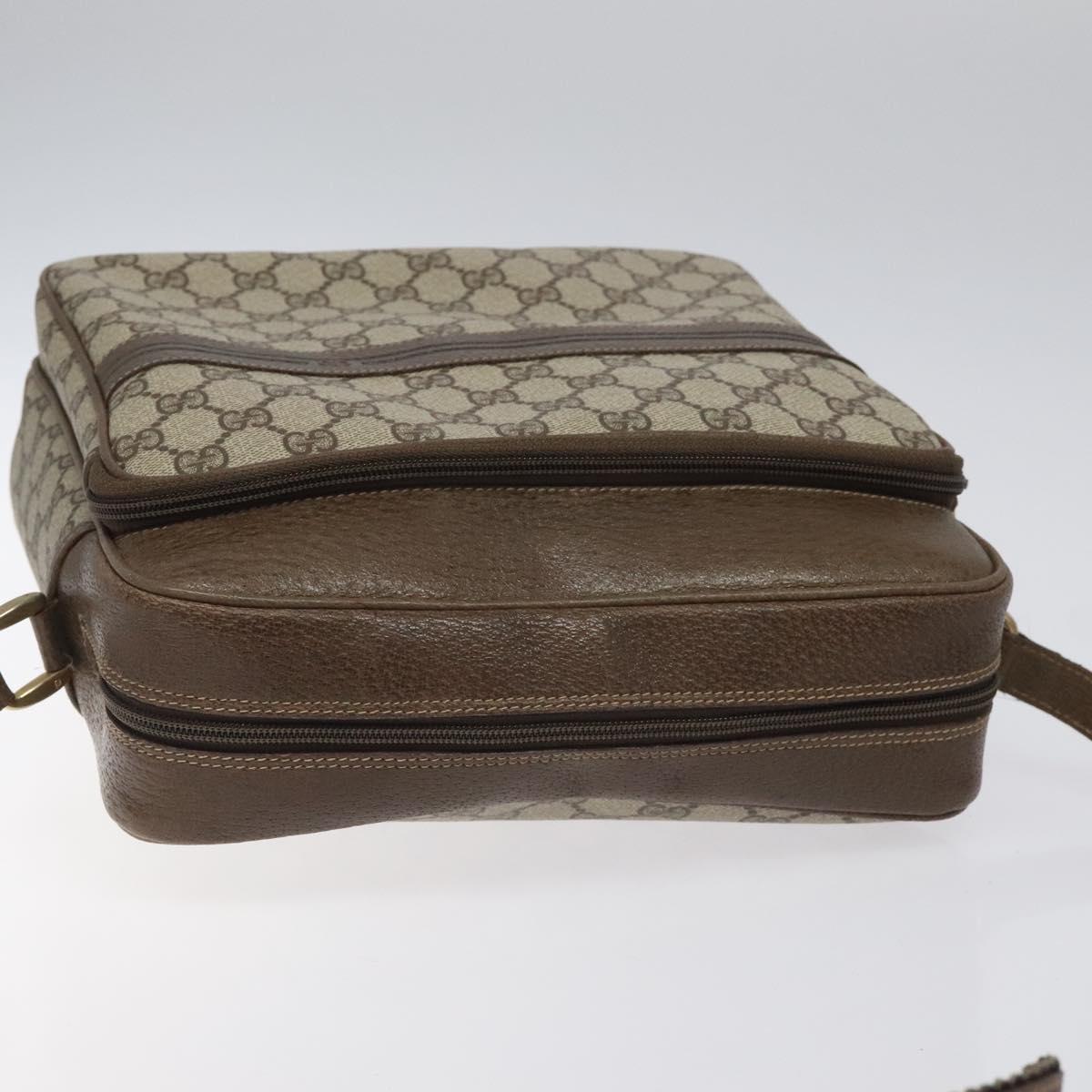GUCCI GG Supreme Shoulder Bag PVC Beige Auth ep8266