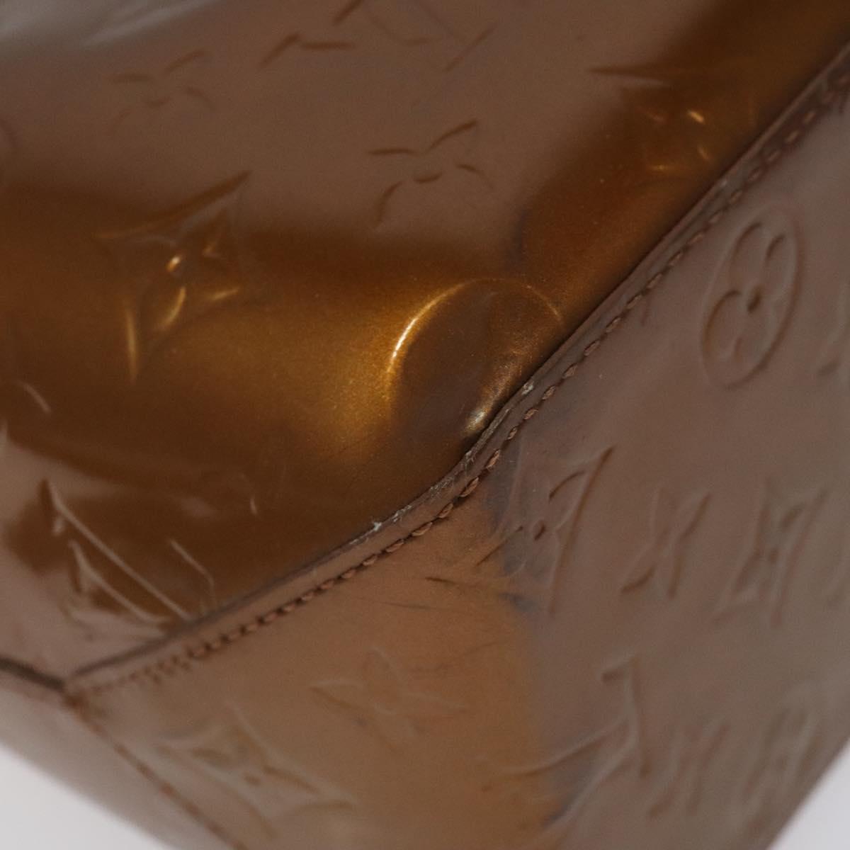 LOUIS VUITTON Monogram Vernis Reade MM Hand Bag Bronze M91143 LV Auth ep8272