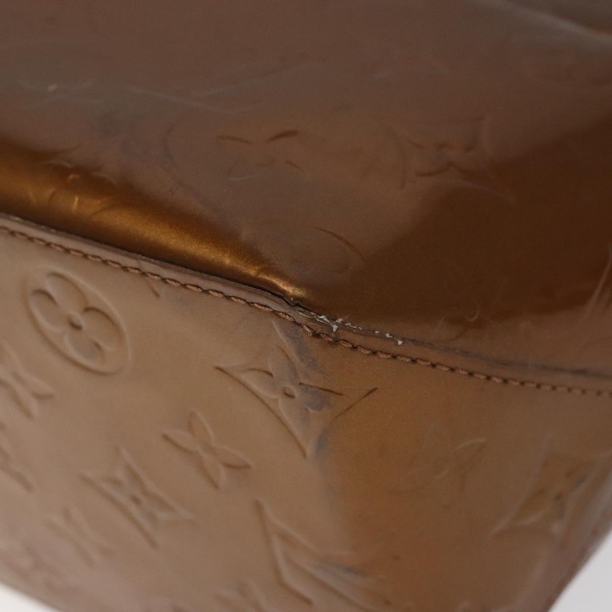 LOUIS VUITTON Monogram Vernis Reade MM Hand Bag Bronze M91143 LV Auth ep8272