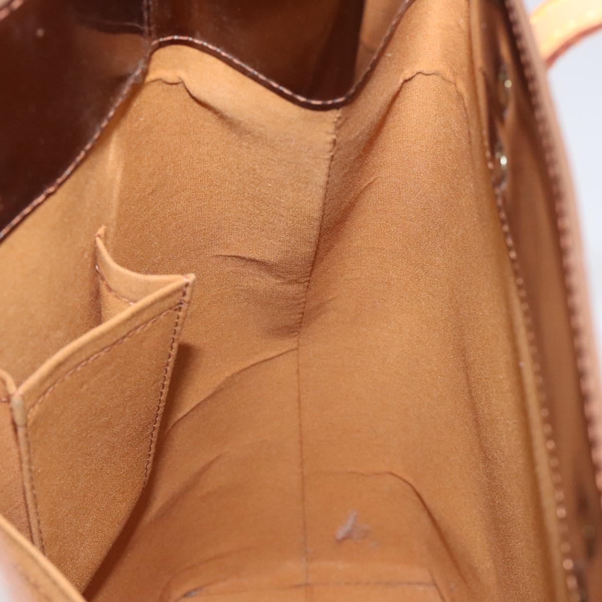 LOUIS VUITTON Monogram Vernis Reade MM Hand Bag Bronze M91143 LV Auth ep8272