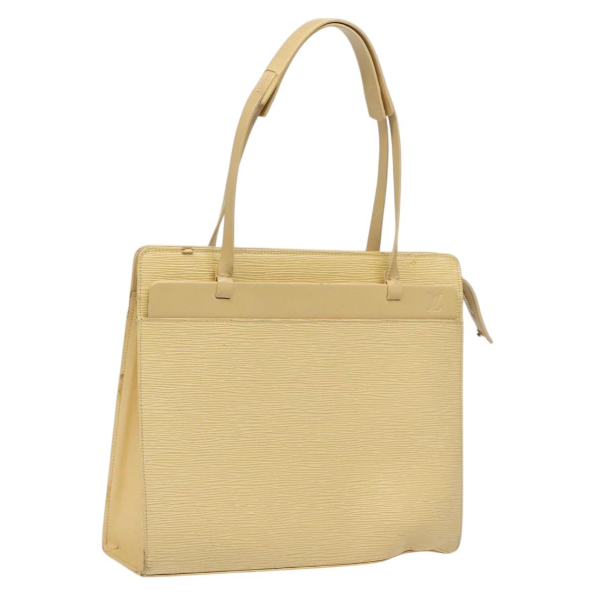 LOUIS VUITTON Epi Croisette PM Tote Bag Vanilla M5249A LV Auth ep8301