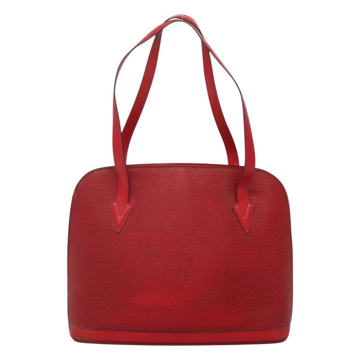 LOUIS VUITTON Epi Lussac Shoulder Bag Red M52287 LV Auth ep8305