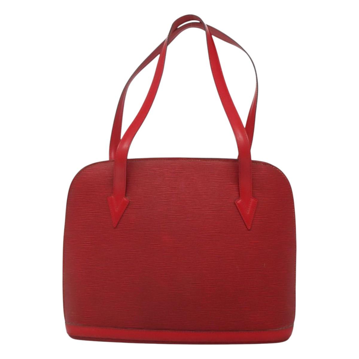 LOUIS VUITTON Epi Lussac Shoulder Bag Red M52287 LV Auth ep8305