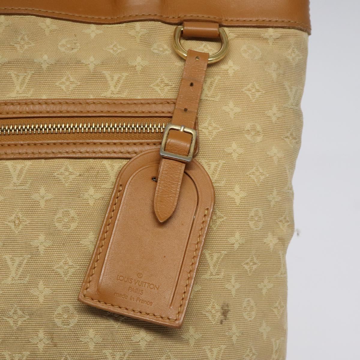 LOUIS VUITTON Monogram Mini Lucille GM Tote Bag Beige M92683 LV Auth ep8323