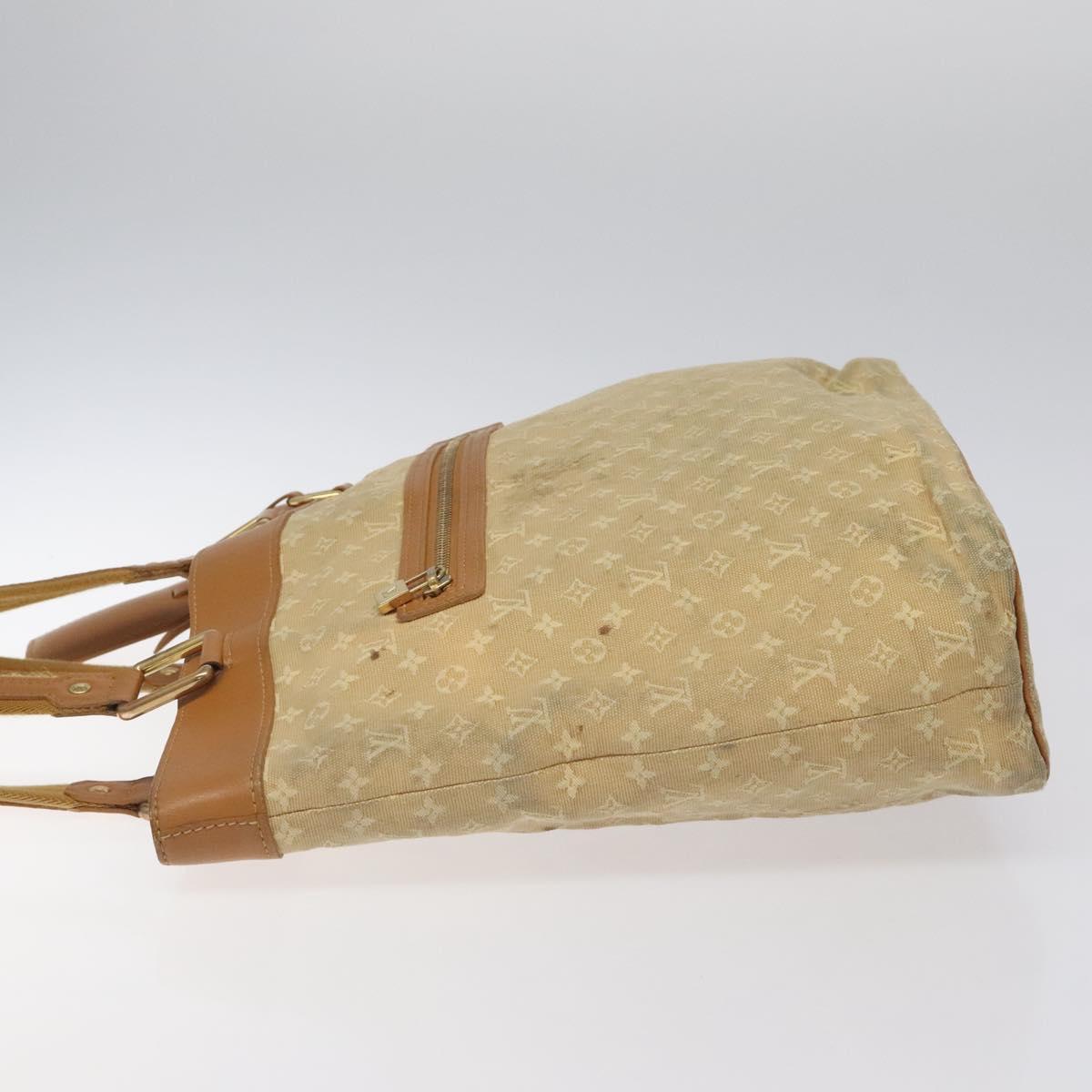LOUIS VUITTON Monogram Mini Lucille GM Tote Bag Beige M92683 LV Auth ep8323