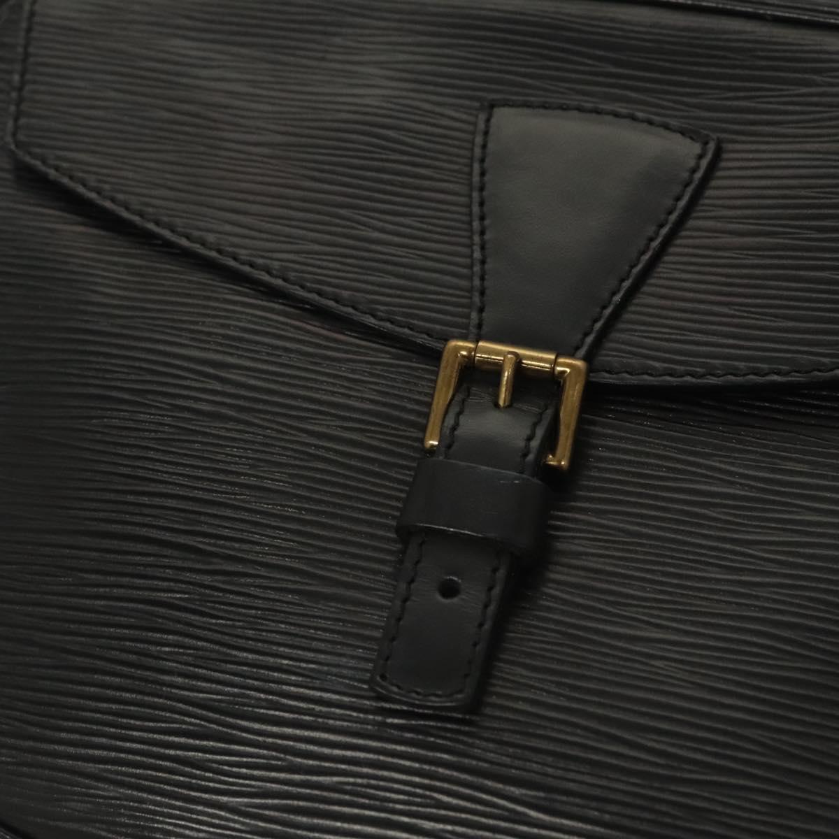 LOUIS VUITTON Epi Jeune Fille MM Shoulder Bag Black M52152 LV Auth ep8330