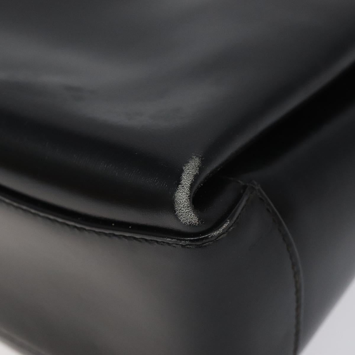 GUCCI Hand Bag Leather Black Gold 000 406 0025 Auth ep8345