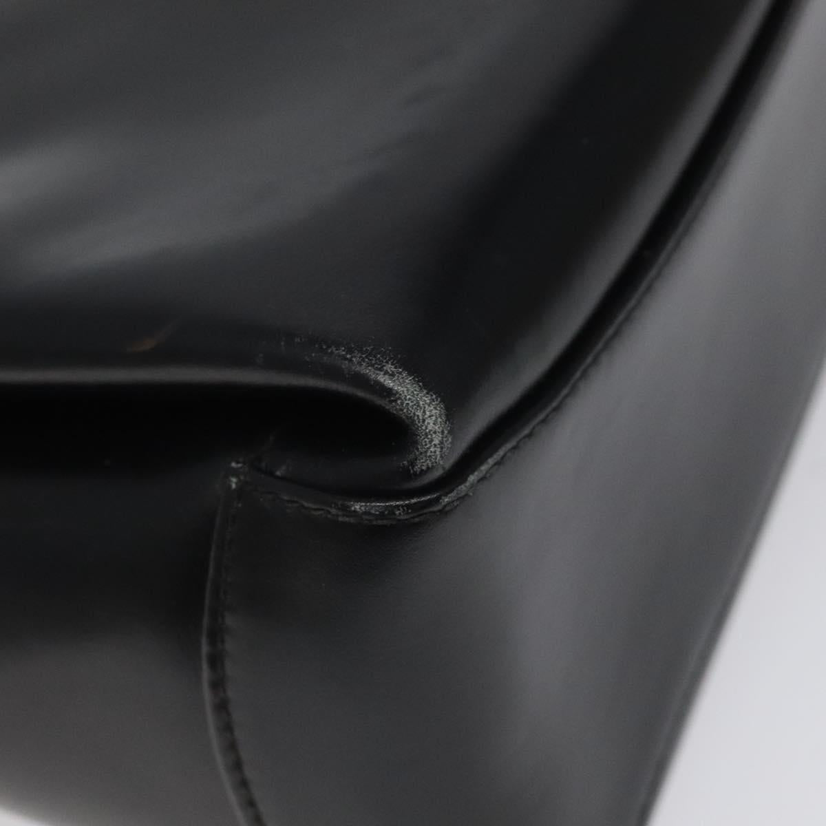 GUCCI Hand Bag Leather Black Gold 000 406 0025 Auth ep8345