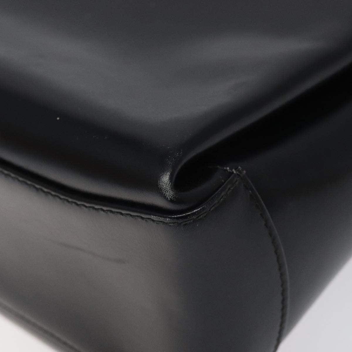 GUCCI Hand Bag Leather Black Gold 000 406 0025 Auth ep8345