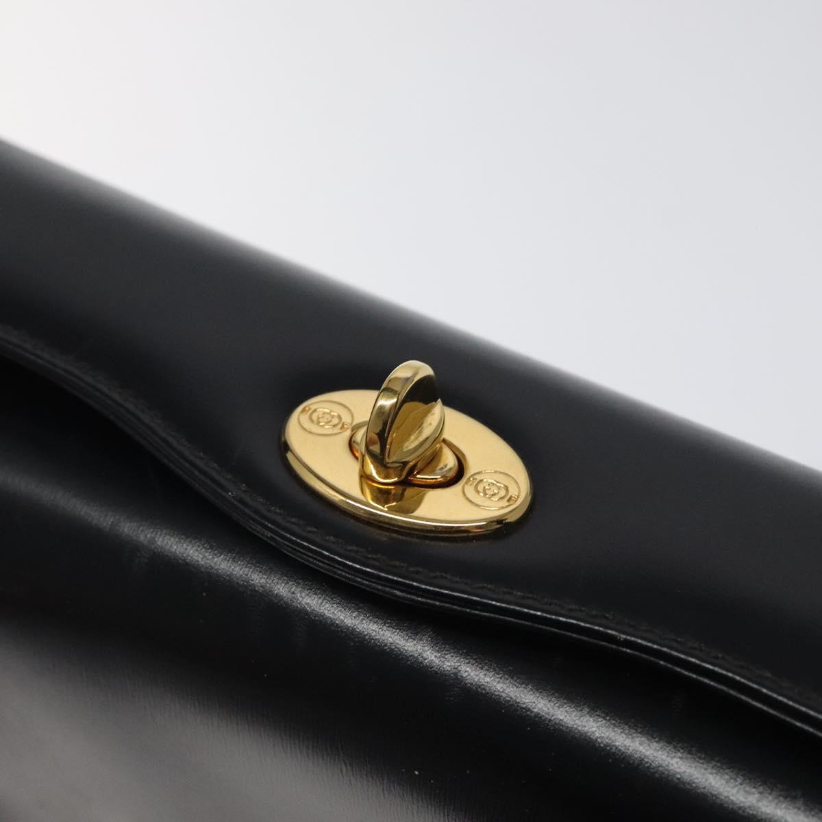 GUCCI Hand Bag Leather Black Gold 000 406 0025 Auth ep8345