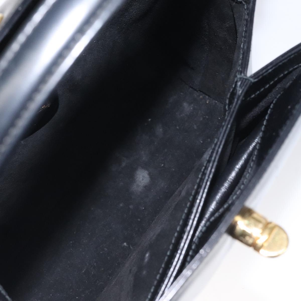 GUCCI Hand Bag Leather Black Gold 000 406 0025 Auth ep8345