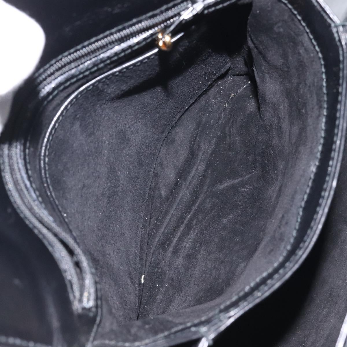 GUCCI Hand Bag Leather Black Gold 000 406 0025 Auth ep8345