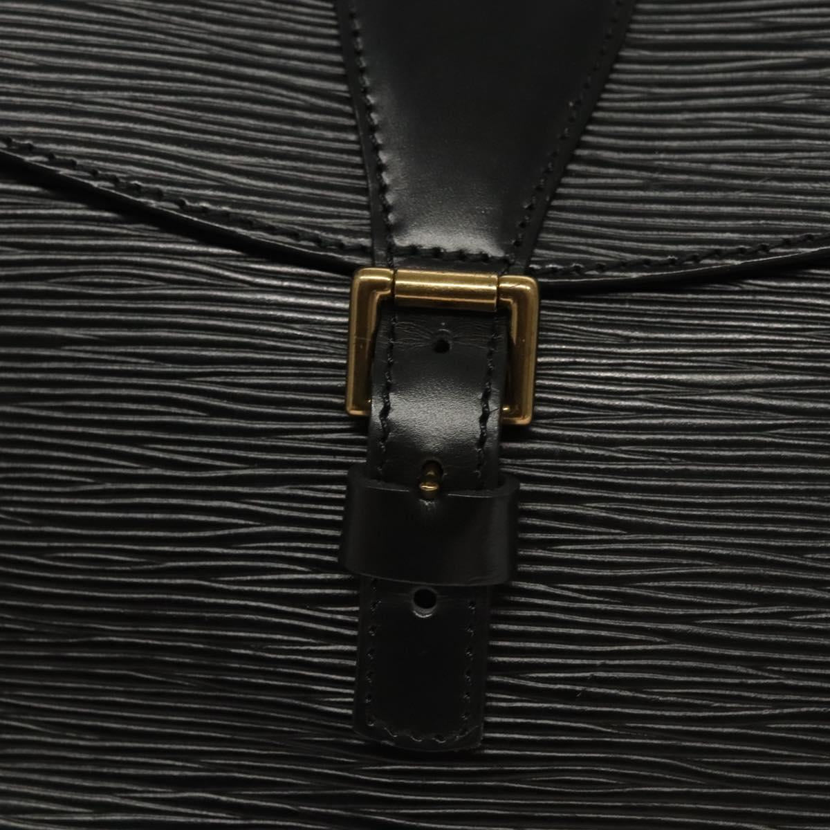 LOUIS VUITTON Epi Jeune Fille MM Shoulder Bag Black M52152 LV Auth ep8347