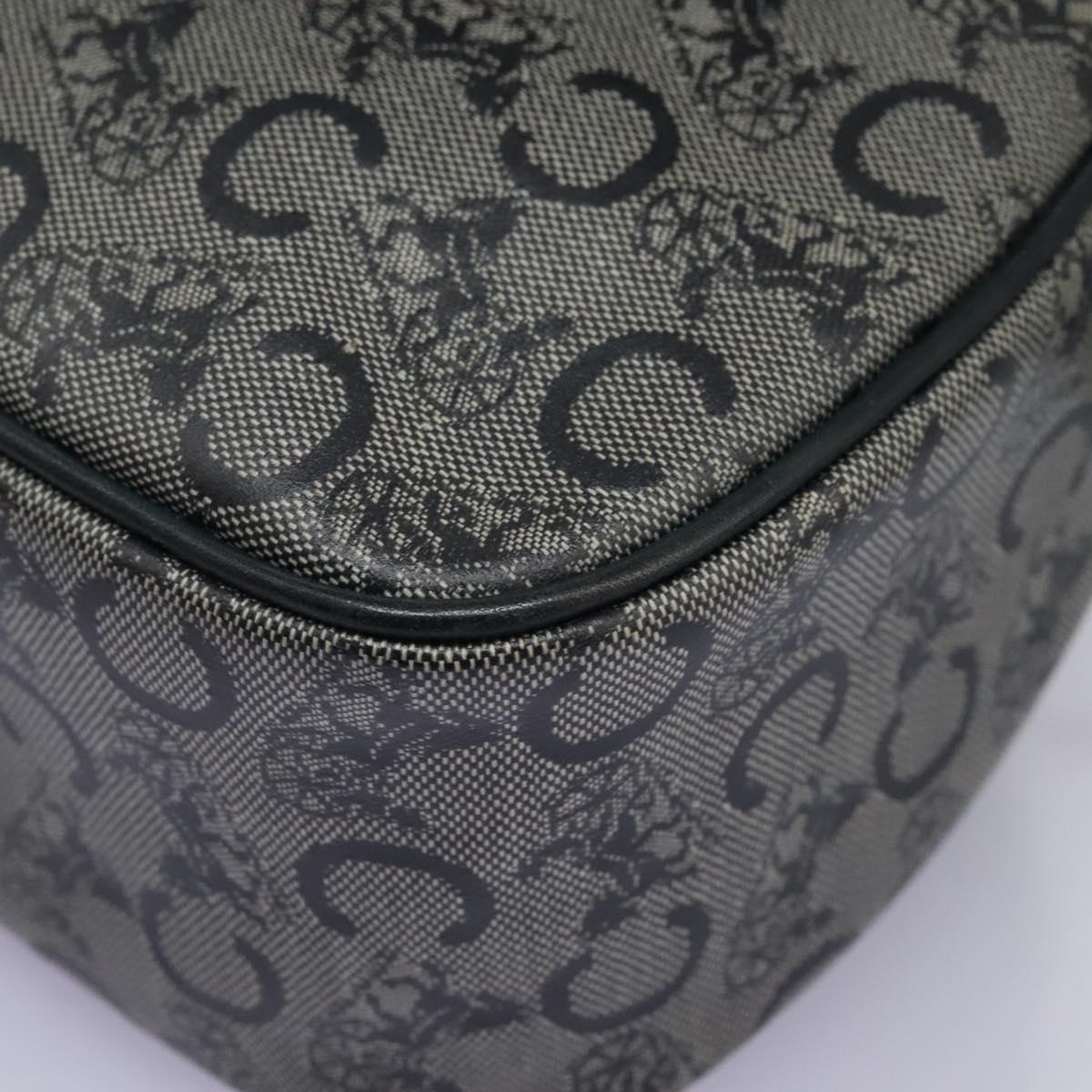 CELINE C Sulky Shoulder Bag PVC Navy Gold Auth ep8365