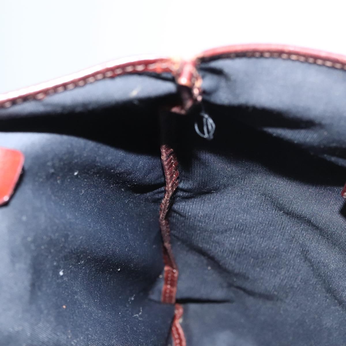 FENDI Zucca Canvas Hand Bag Brown Black Auth ep8370
