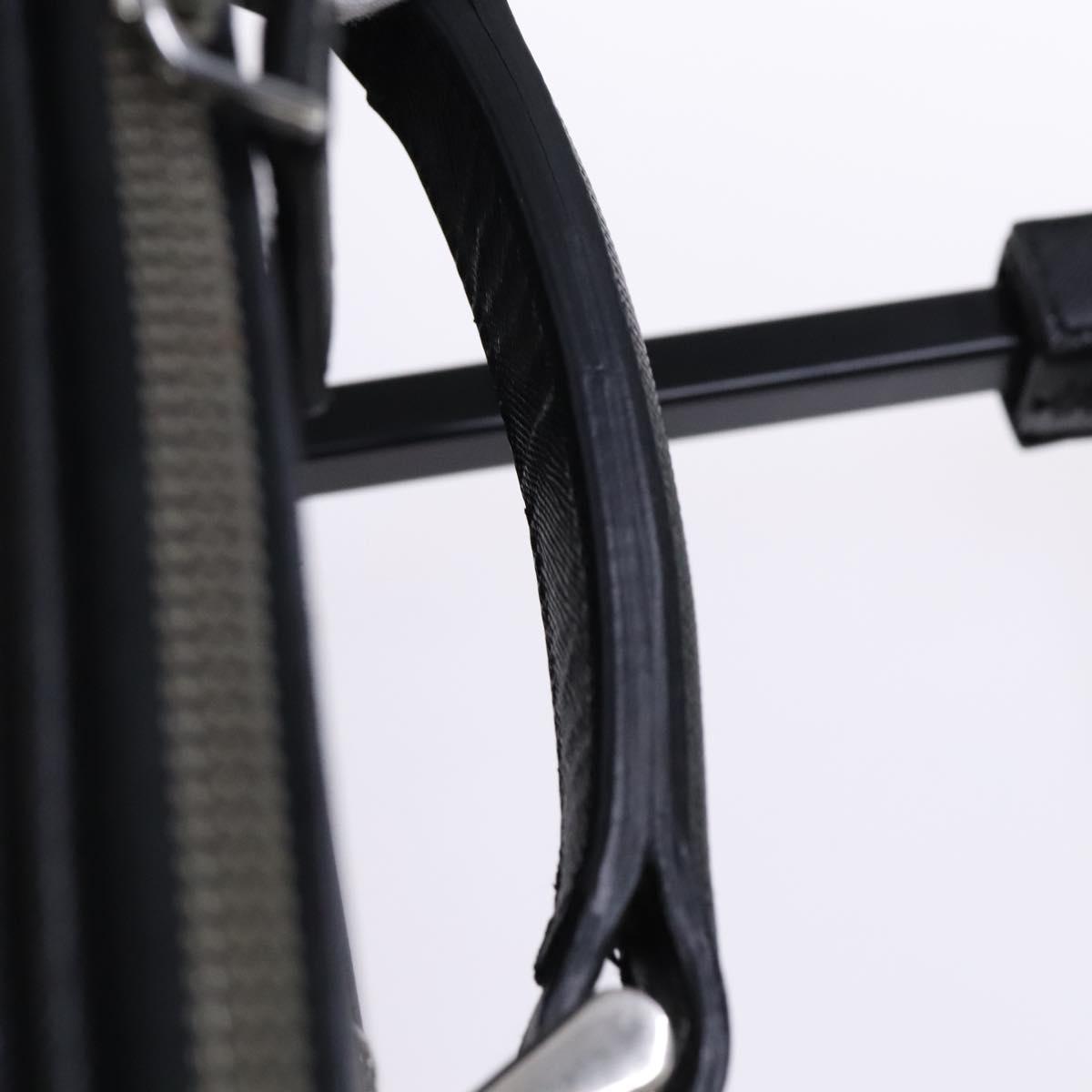 PRADA Suitcase Safiano leather Black Auth ep8401