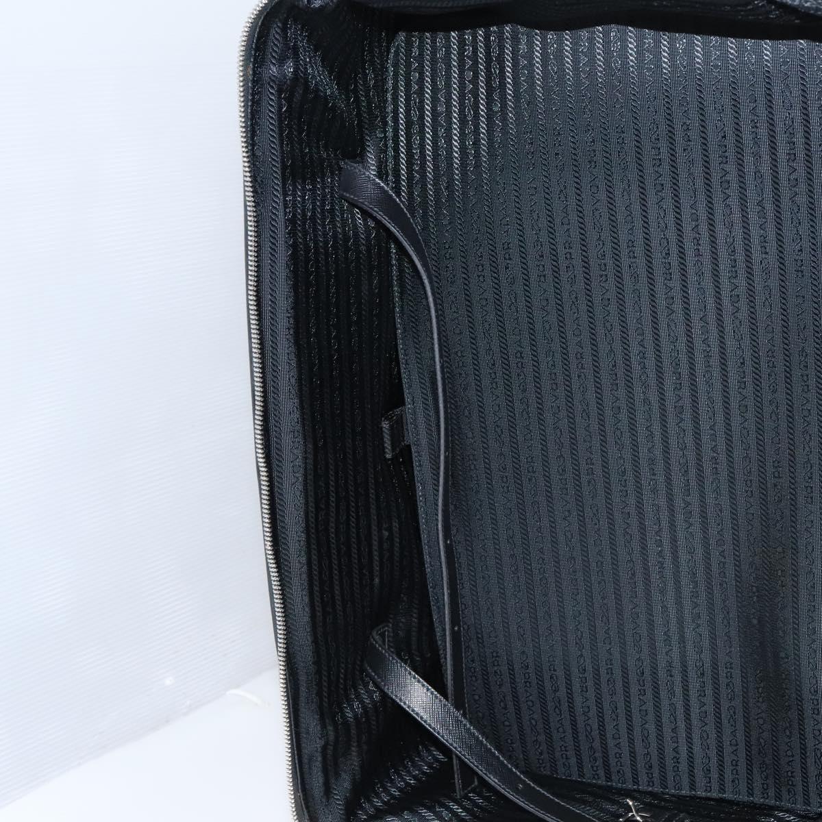 PRADA Suitcase Safiano leather Black Auth ep8401