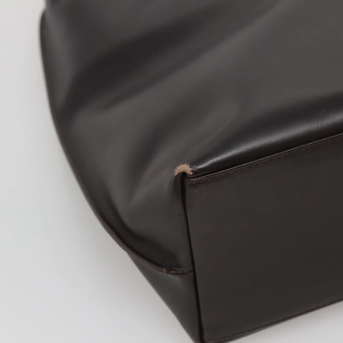 GUCCI Shoulder Bag Leather Brown Silver 001 3017 Auth ep8403