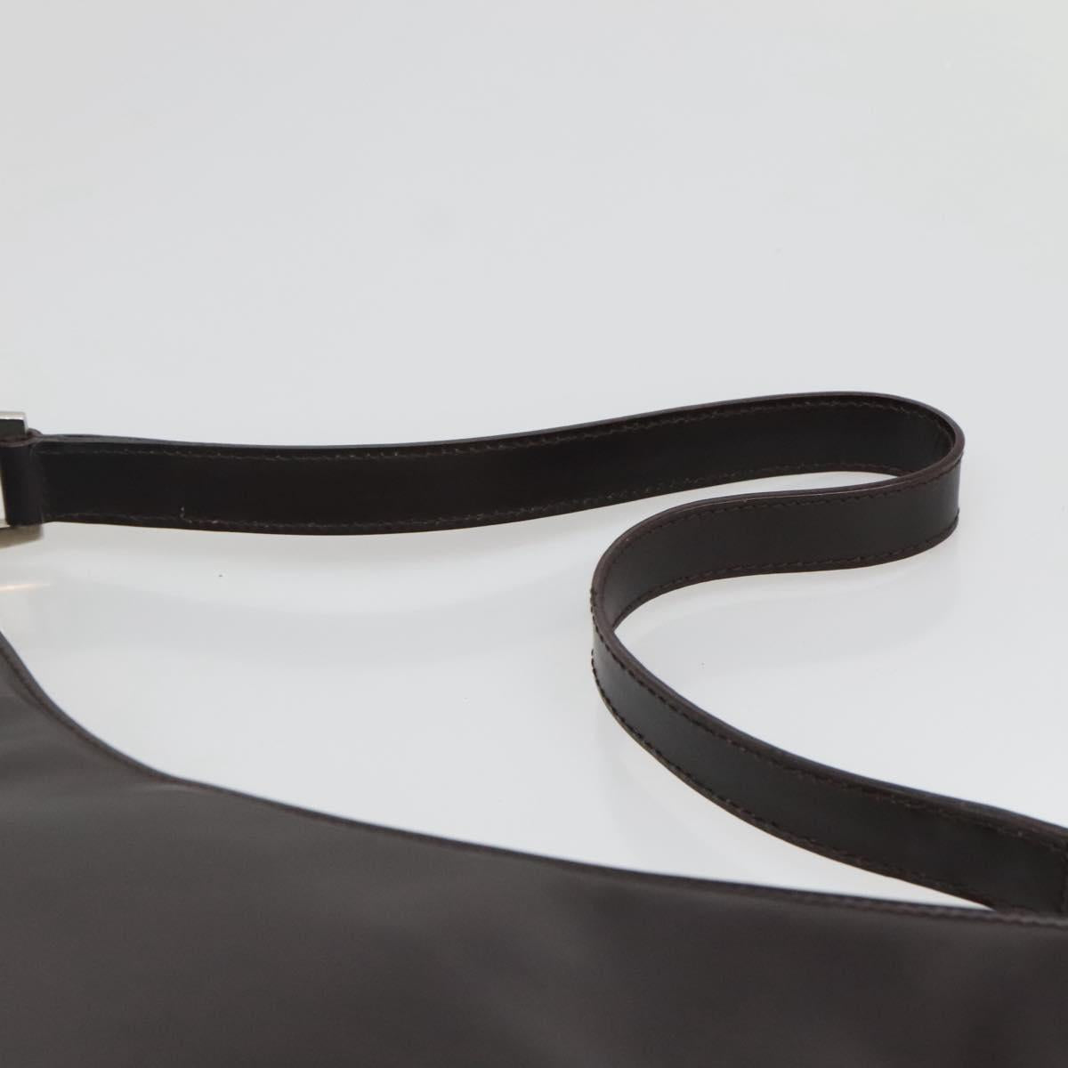 GUCCI Shoulder Bag Leather Brown Silver 001 3017 Auth ep8403