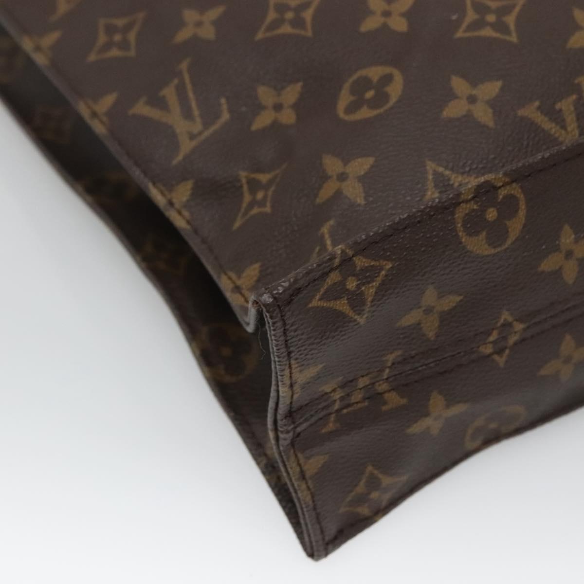 LOUIS VUITTON Monogram Sac Plat Hand Bag M51140 LV Auth ep8413