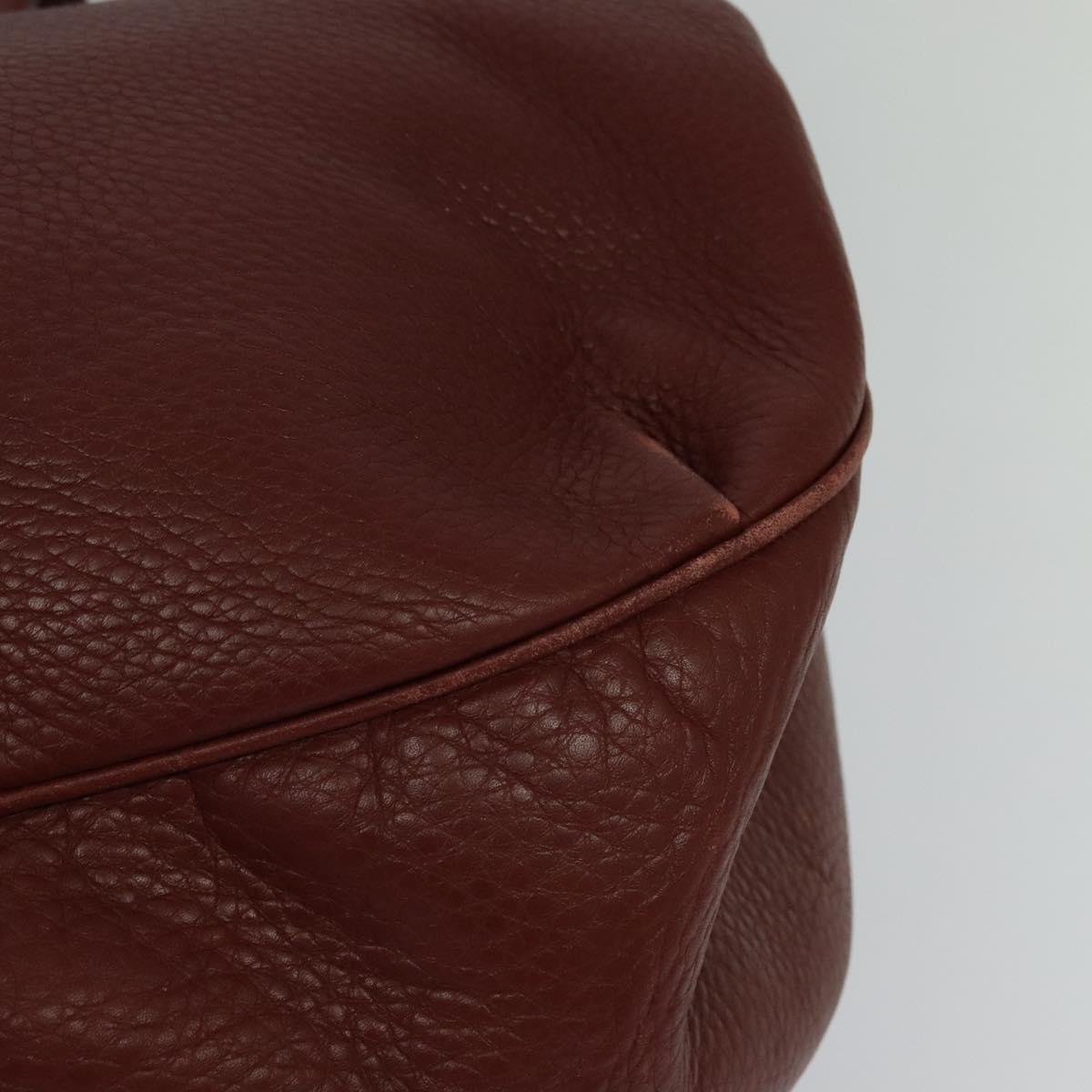 GUCCI Shoulder Bag Leather 2way Brown Gold 296851 Auth ep8453