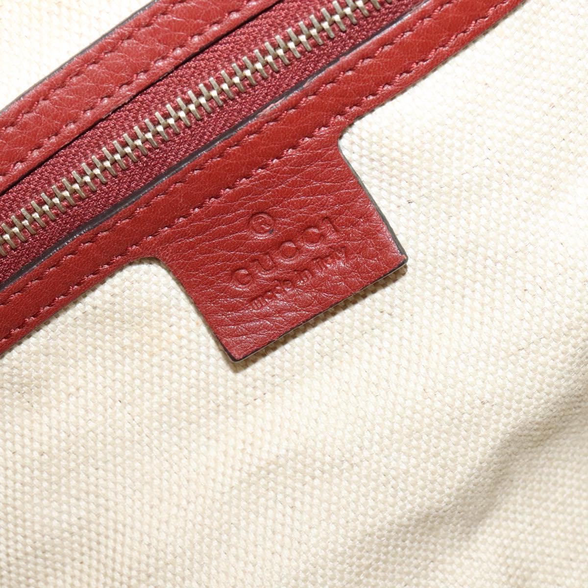 GUCCI Shoulder Bag Leather 2way Brown Gold 296851 Auth ep8453