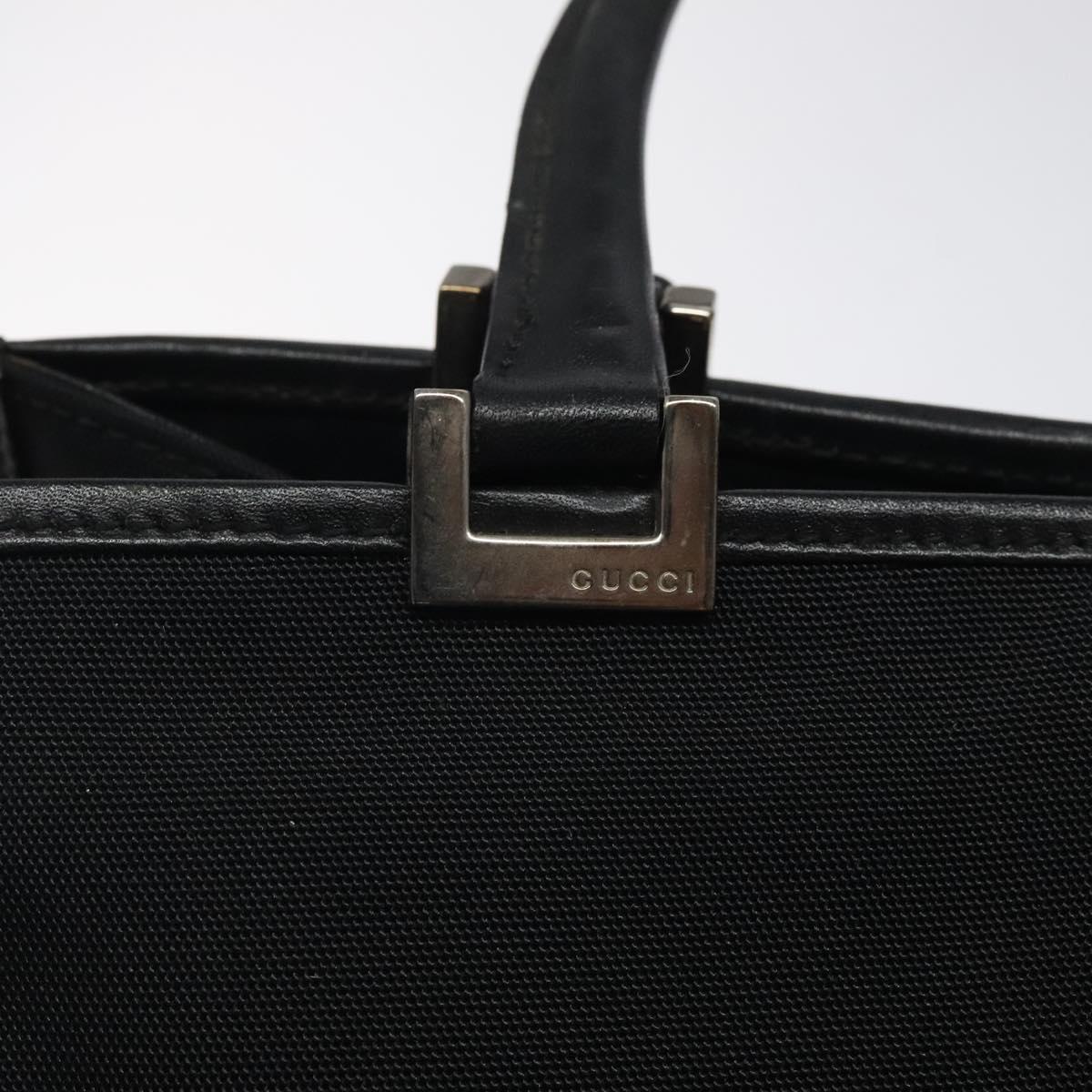 GUCCI Jackie Hand Bag Nylon Black Silver 002 1065 Auth ep8460