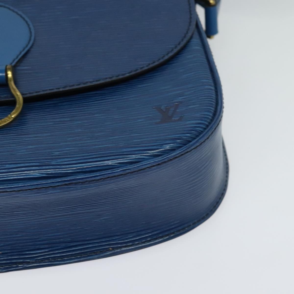 LOUIS VUITTON Epi Saint Cloud GM Shoulder Bag Toledo Blue M52195 LV Auth ep8466