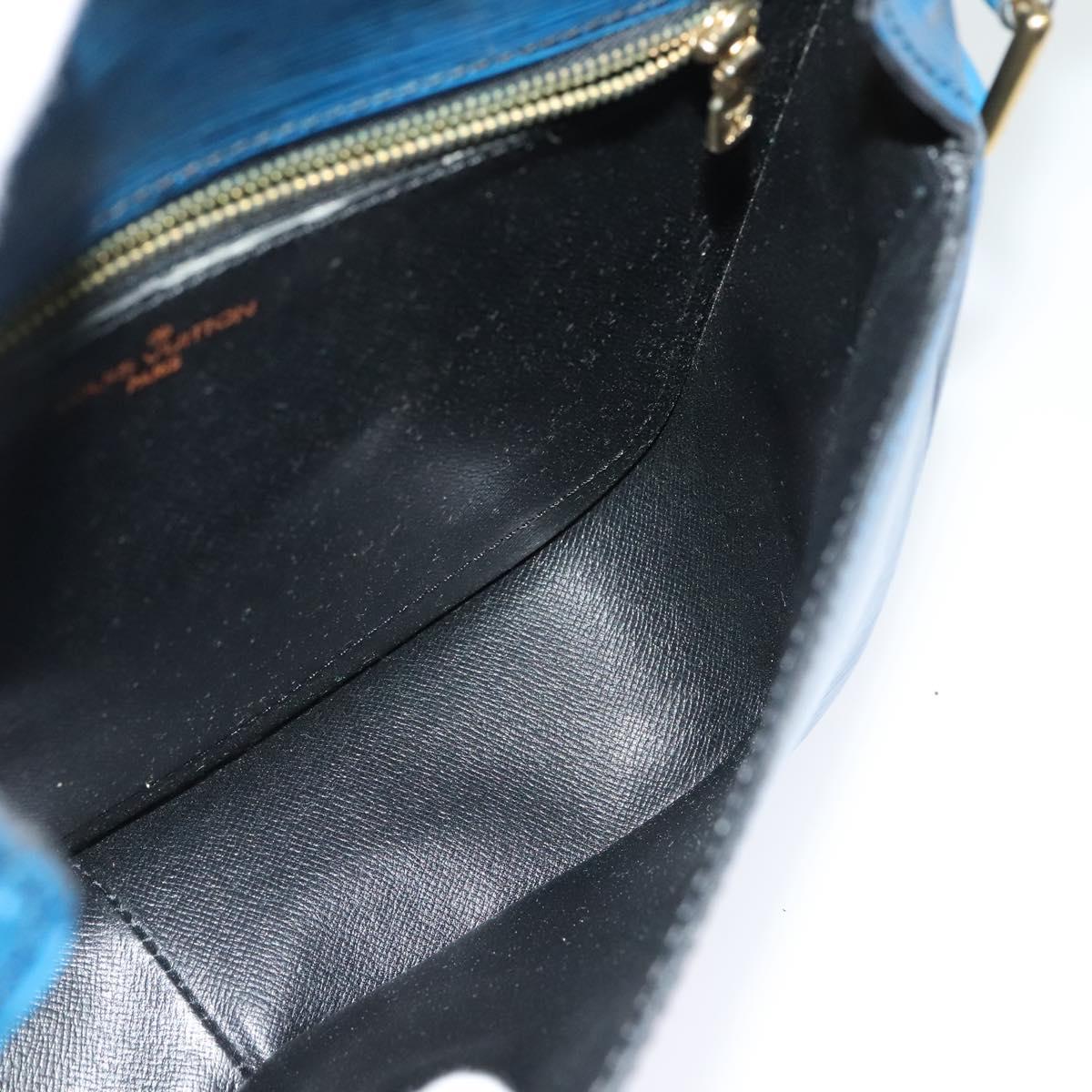 LOUIS VUITTON Epi Saint Cloud GM Shoulder Bag Toledo Blue M52195 LV Auth ep8466