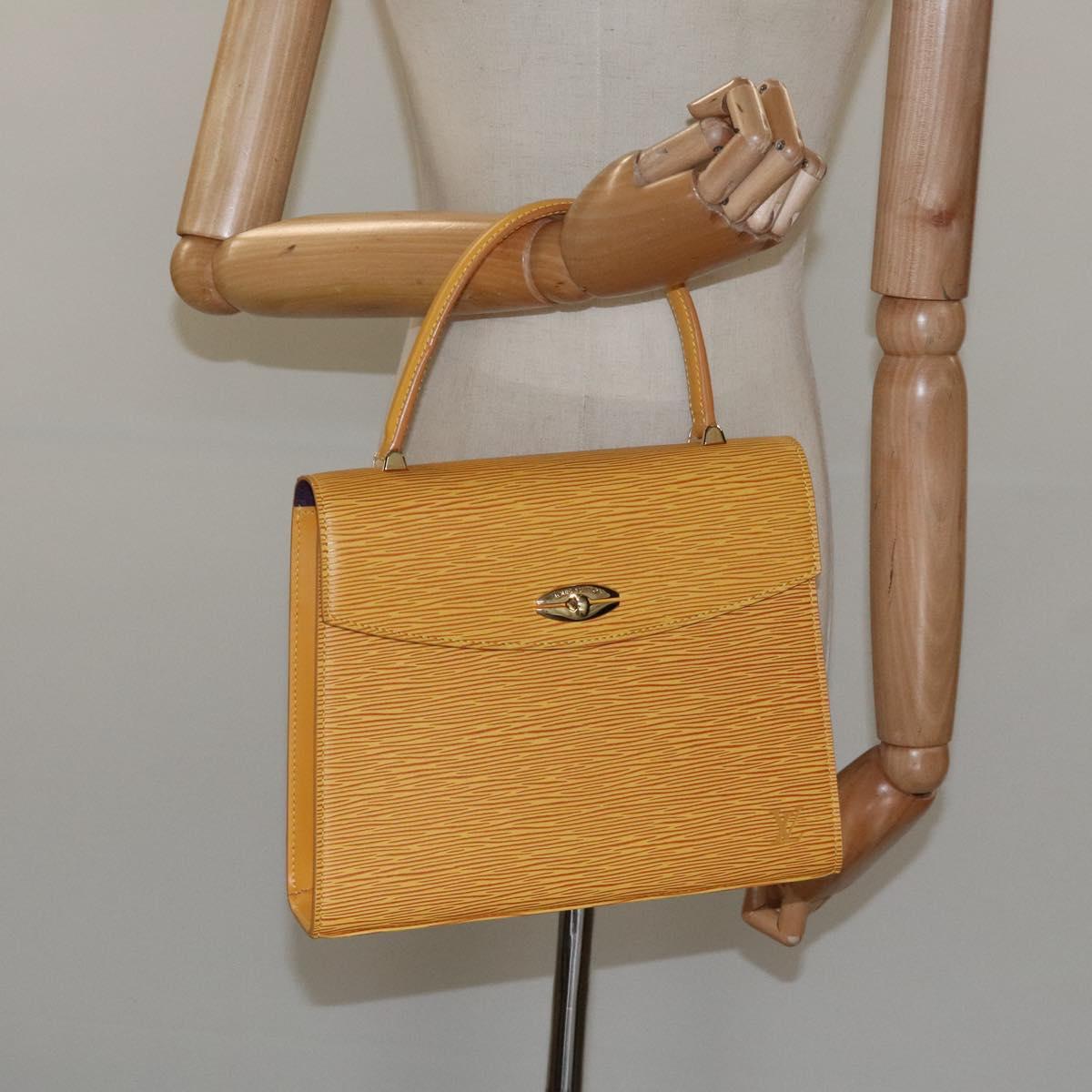 LOUIS VUITTON Epi Malesherbes Hand Bag Tassili Yellow Jonne M52379 Auth ep8467