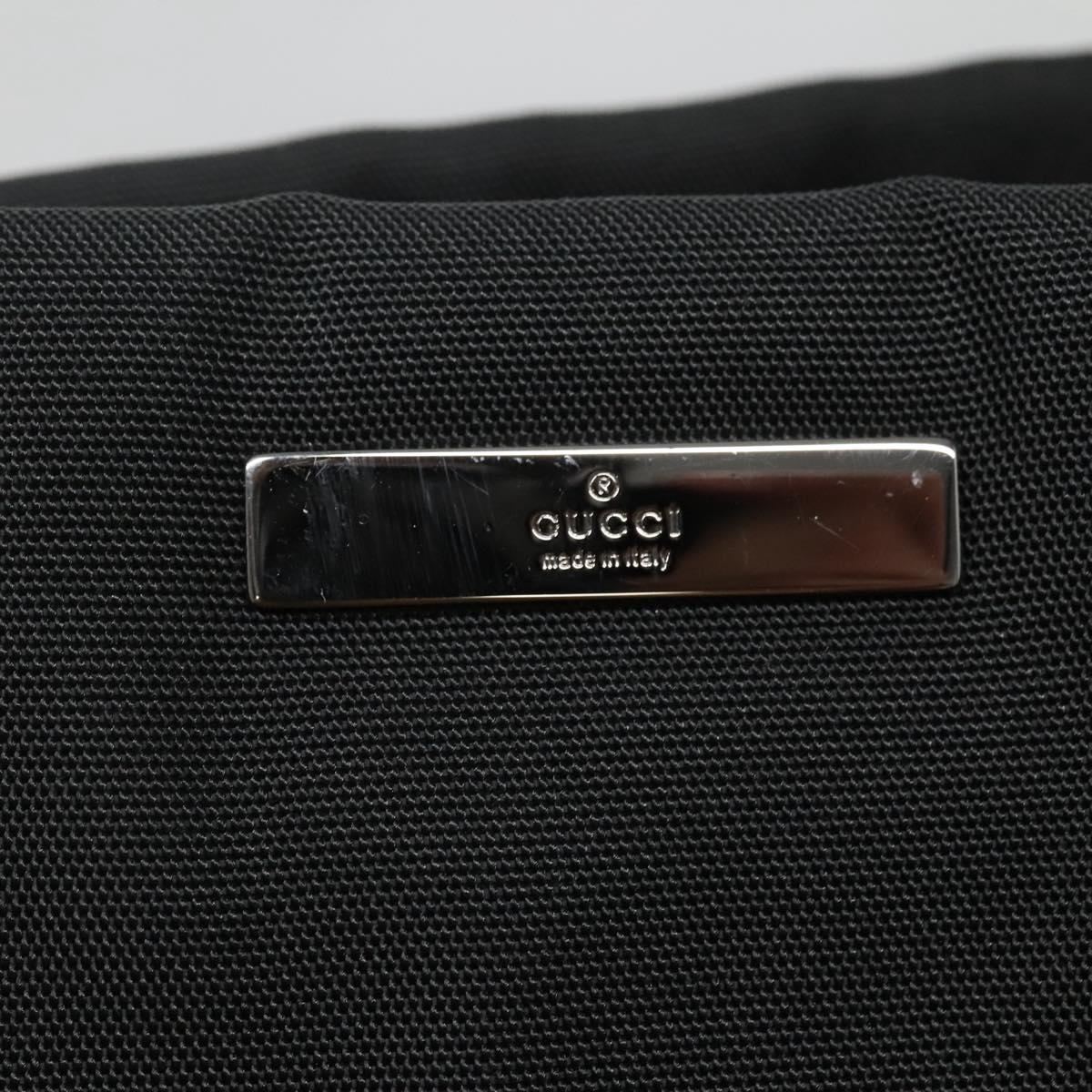 GUCCI Bamboo Hand Bag Nylon Black 002 1010 Auth ep8468