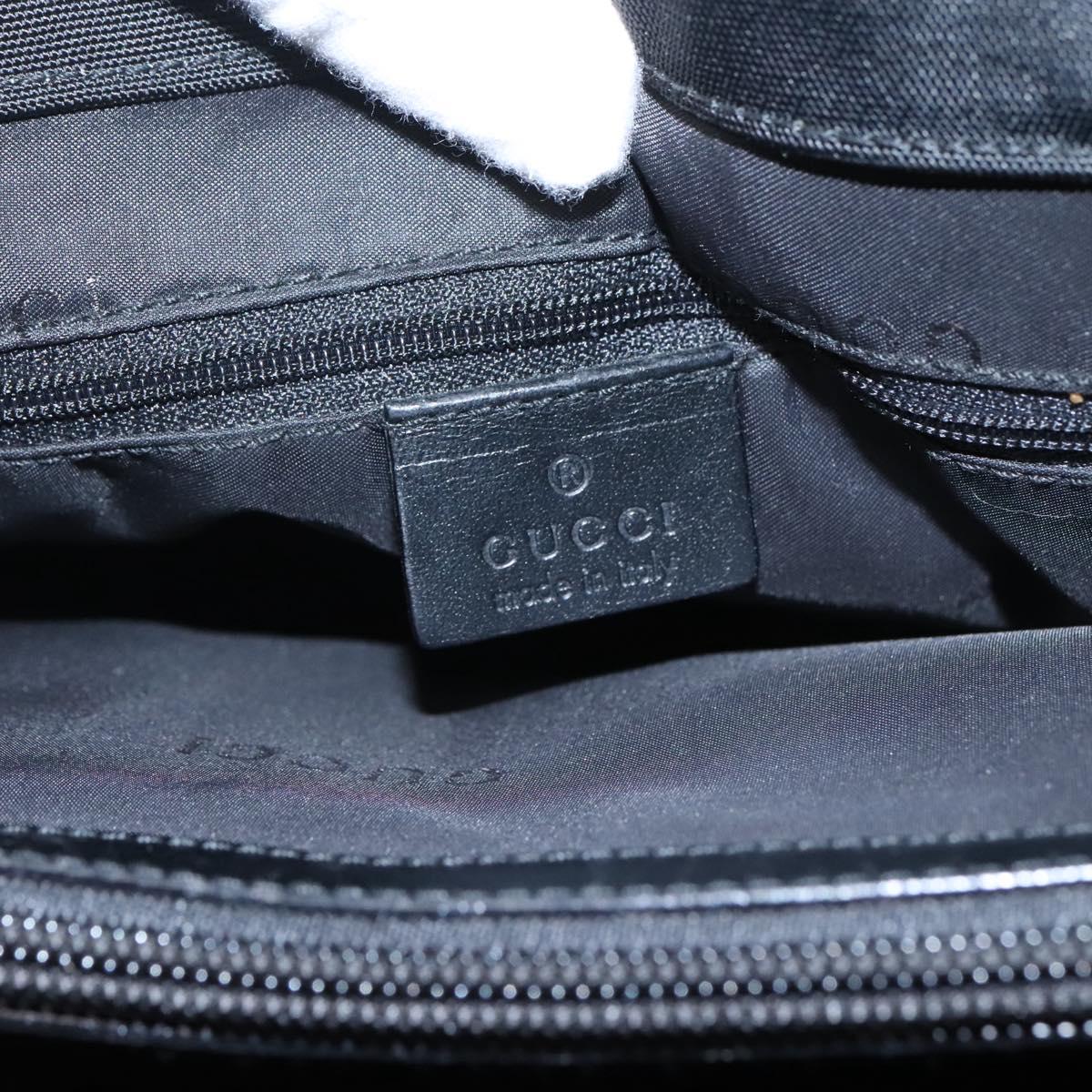 GUCCI Bamboo Hand Bag Nylon Black 002 1010 Auth ep8468
