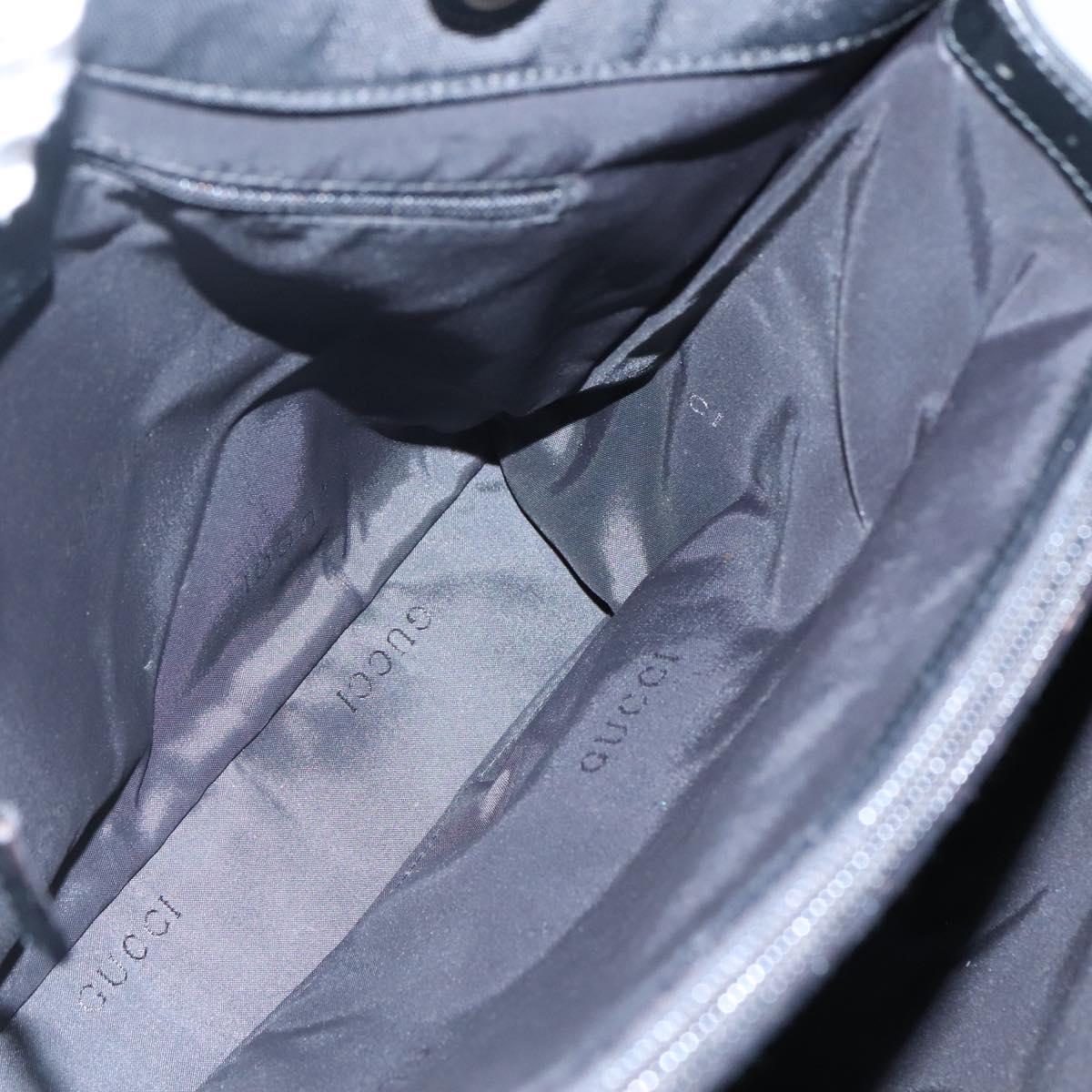 GUCCI Bamboo Hand Bag Nylon Black 002 1010 Auth ep8468