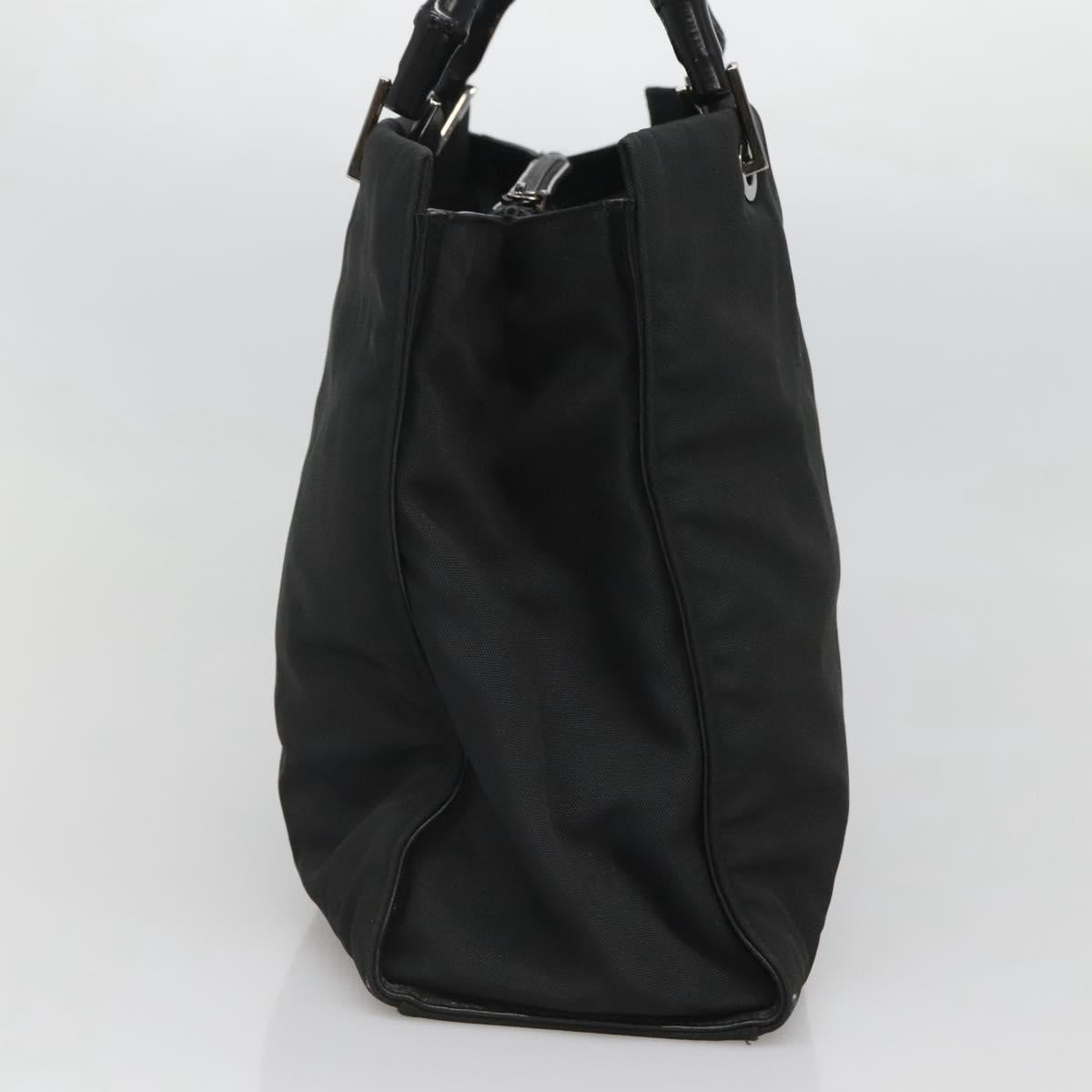 GUCCI Bamboo Hand Bag Nylon Black 002 1010 Auth ep8468