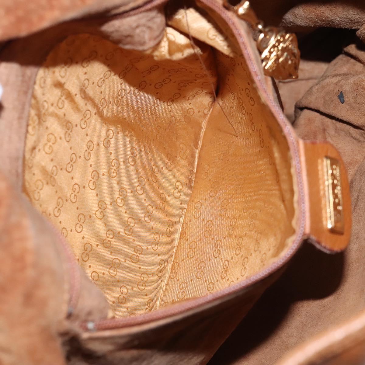 GUCCI Shoulder Bag Leather Brown Gold 001 48 0812 Auth ep8497